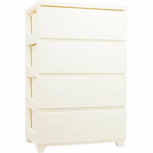 プラスチックチェストおすすめ JEJアステージ カラースタイルチェスト4段 CSC-4WH イメージ