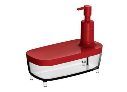 オーエ:スマートホームディスペンサー レッド:食器洗い洗剤用ディスペンサー