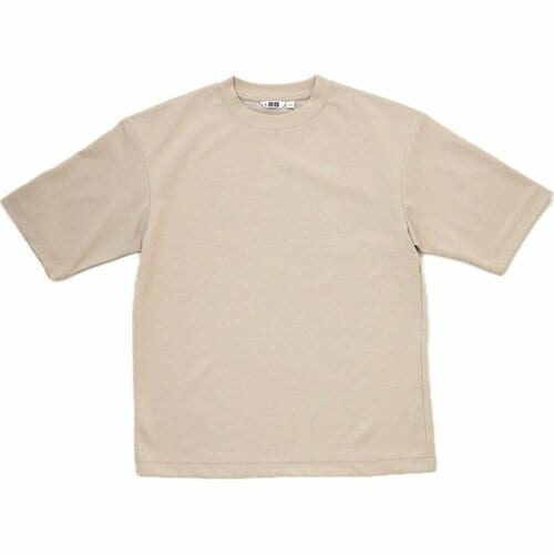 着回せる服おすすめ ユニクロ エアリズムコットンオーバーサイズTシャツ/5分袖 イメージ2
