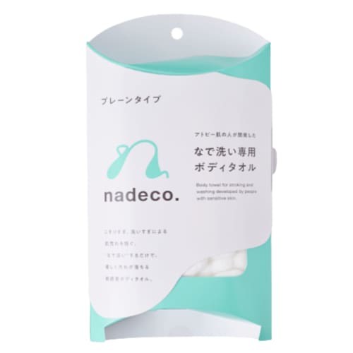 ボディタオルおすすめ 白雪ふきん アトピー肌の人が開発したなで洗い専用ボディタオル nadeco. プレーンタイプ イメージ1
