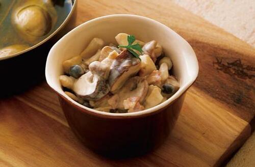 STEP1：［きのこのクリーム煮］をつくる イメージ