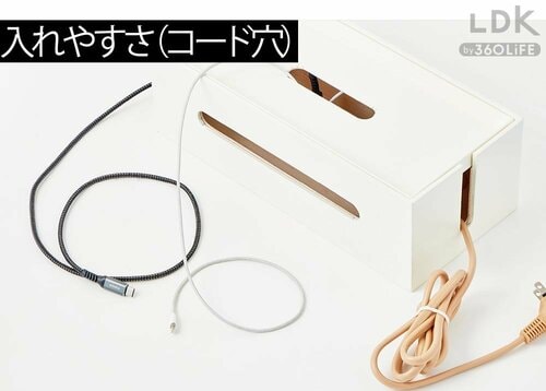 上と横に穴があり汎用性が高い コンセントケースおすすめ イメージ