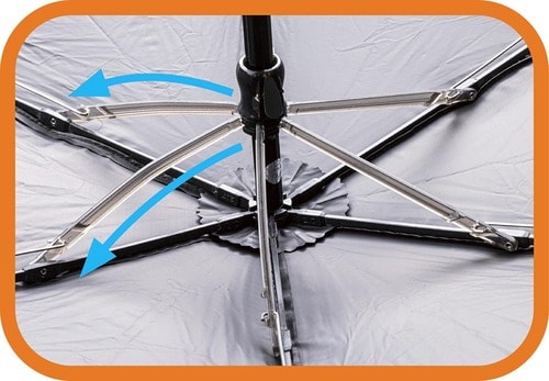 【耐風性】風にはやや弱い? 骨が少し曲がったものの使用は可能 折りたたみ傘おすすめ イメージ2
