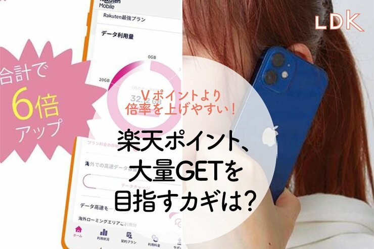 楽天ポイントはVポイントより倍率を上げやすい！ 1人で大量GET目指すなら必須なのは？【LDK】