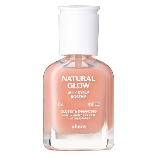 ネイル補強剤・ハードナーおすすめ ohora Natural Glowマルチネイル強化剤 ミルクシロップ ローズヒップ イメージ