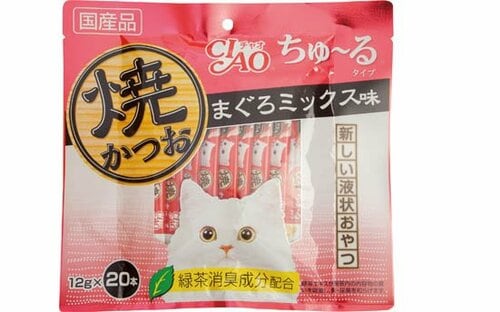 いなばペットフード:CIAO:焼きかつお:ちゅ~るタイプ:まぐろミックス