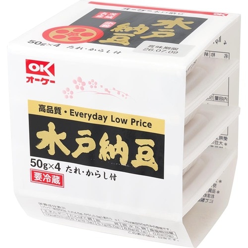 オーケーの食品おすすめ オーケー 水戸納豆 たれ・からし付 イメージ
