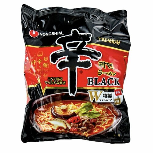 韓国インスタントラーメンおすすめ 農心ジャパン 辛ラーメン ブラック 袋麺 イメージ2
