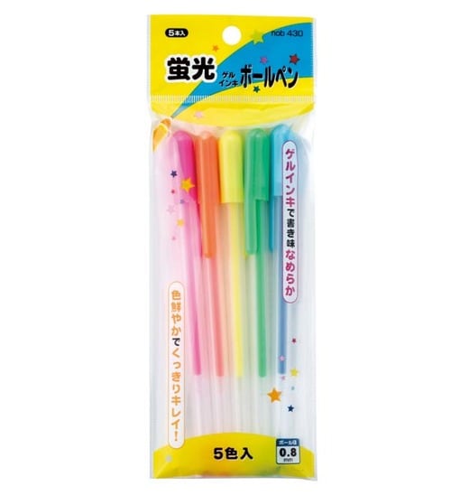 セリア(Seria):蛍光ゲルインキボールペン:文房具