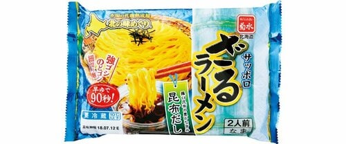 菊水:サッポロざるラーメン 昆布だし:冷やし麺