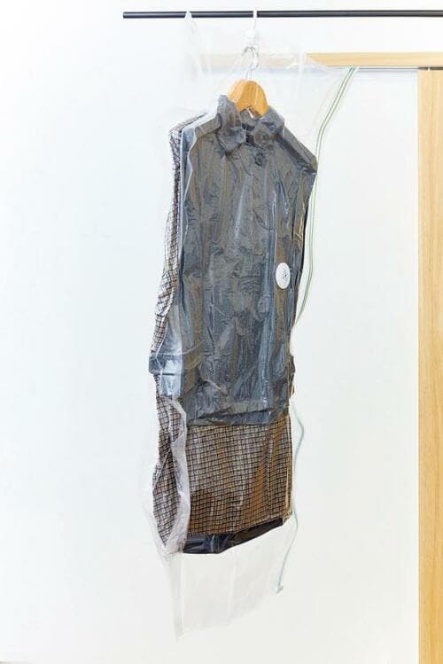 ポイント：大きめの男性用コートも圧縮可能！ イメージ