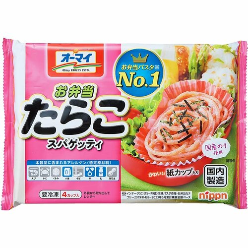 お弁当向け冷凍食品おすすめ ニップン オーマイ お弁当 たらこスパゲッティ イメージ1