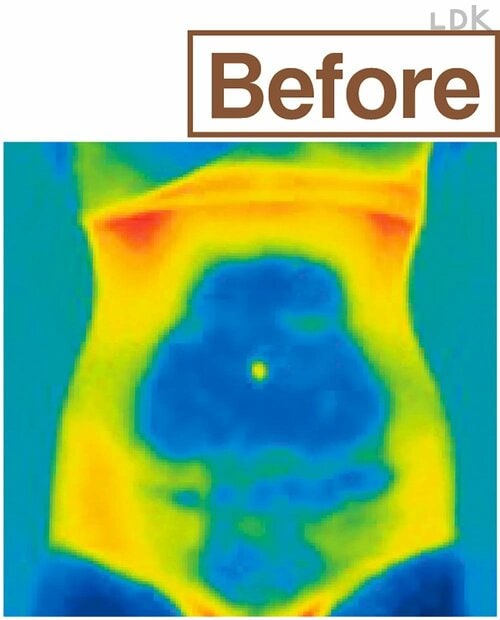 暖かさ：Before 腹巻パンツおすすめ イメージ