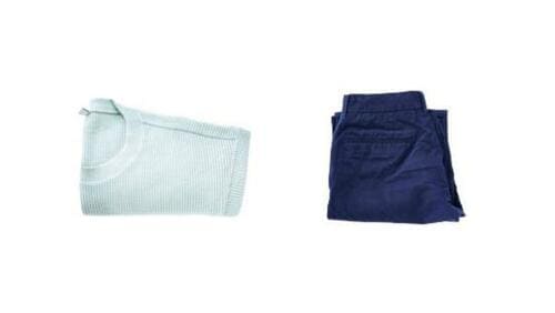 衣類収納のコツ1：服をもうひと折り＋立て収納 衣装ケースおすすめ イメージ2