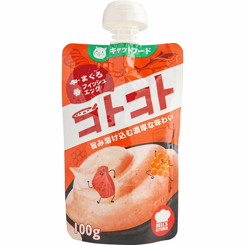 猫用ウェットフードおすすめ F&Bell ヘルズキッチン コトコト パウチ まぐろ&フィッシュエッグ イメージ1