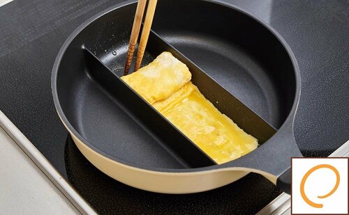 テクいらずで玉子焼きが上手にできる! 仕切りつきフライパンおすすめ イメージ