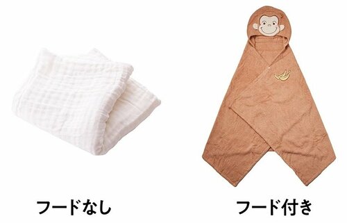 全身を包み込むフード付きなら不意に動いてもはだけにくい！ 赤ちゃん用バスタオルおすすめ イメージ