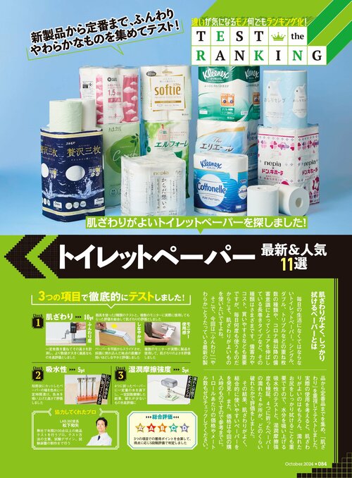 雑誌MONOQLOがトイレットペーパーをテスト トイレットペーパーおすすめ イメージ