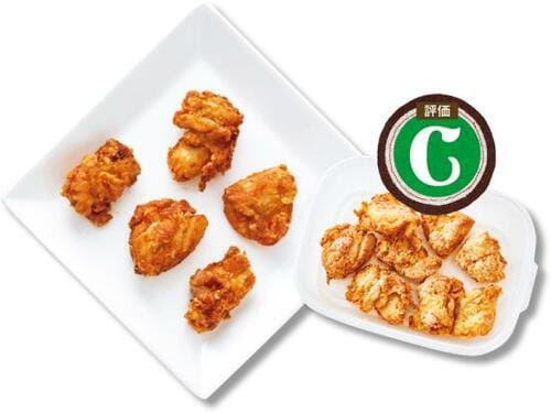 C評価: 【パターン4】完成した唐揚げを容器保存してレンジで加熱 イメージ