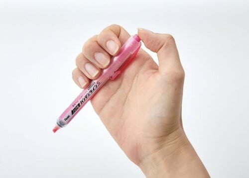 蛍光マーカー10本の裏写り＆開け閉め＆強調度をテスト イメージ