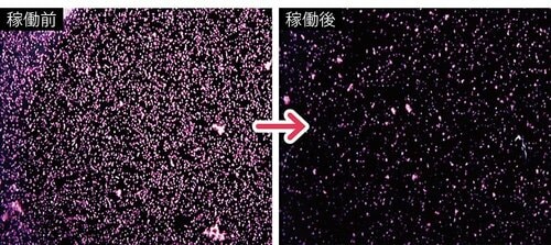 花粉の除去率は70.4%となかなかの数値をマーク イメージ
