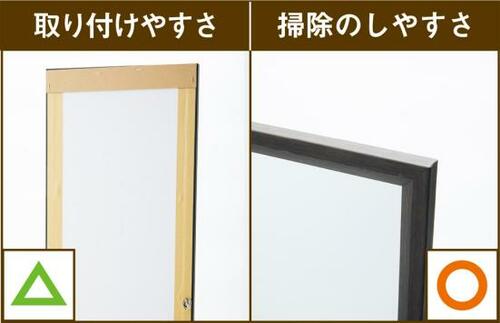 4位: ダークカラーでホコリが目立つ!ニトリのウォールミラー