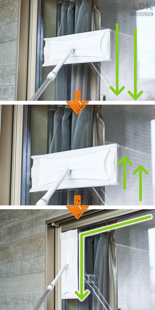 STEP2:窓ガラスはガラコに替えてササッと拭く イメージ