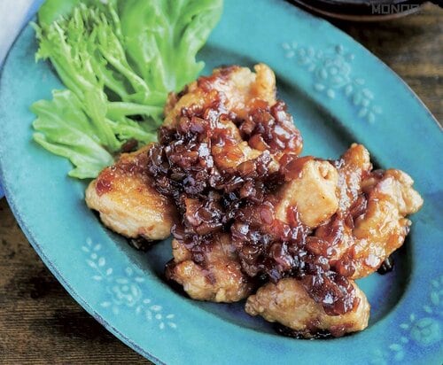 【レシピ】玉ねぎソースの油淋鶏 冷凍玉ねぎのみじん切りおすすめ イメージ