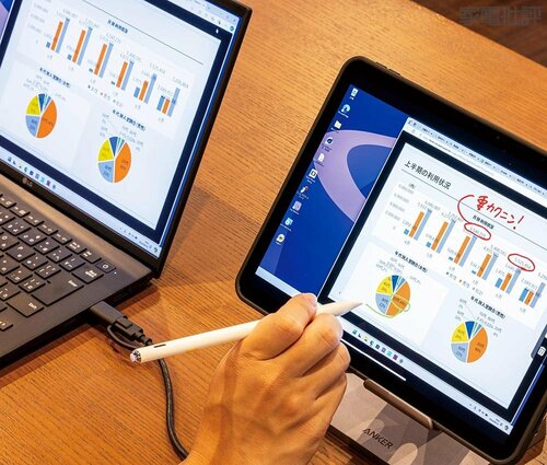PC画面をミラーリング j5create「JCH422 iPad/iPhone to Windows PC クロスリンクハブ」おすすめ イメージ