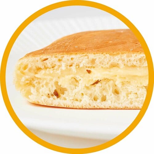 ドウシシャ「エバークック 深型フライパン 24cm」で焼いたホットケーキの断面