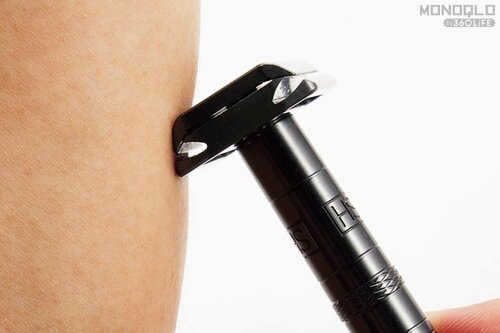常に適切な角度でヒゲが剃れます 両刃カミソリおすすめ イメージ