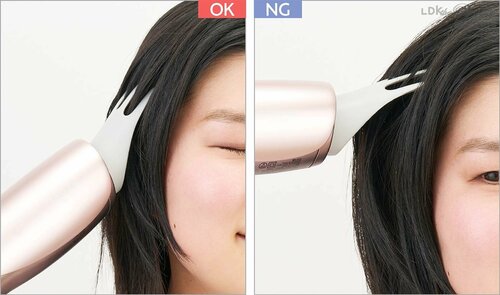 付属のスカルプアタッチメントは頭皮に沿わせて使うとイイ ドライヤーおすすめ イメージ2
