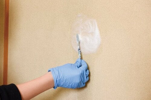 凸凹した壁にはマイペットと歯ブラシを使えばバッチリ！ イメージ3