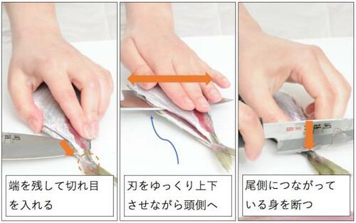 5:3枚におろす 出刃包丁おすすめ イメージ2