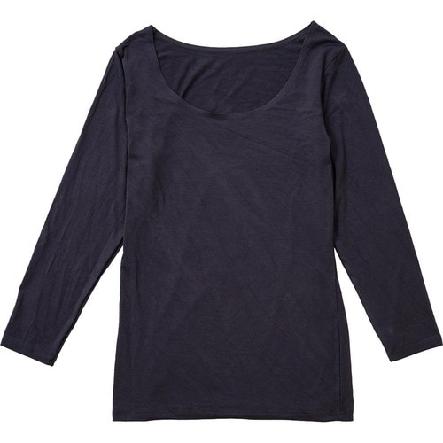 レディース用あったかインナーおすすめ アツギ ASTIGU【暖】モダールUネック 8分袖インナー イメージ