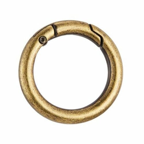 カラビナおすすめ NBK 丸型カラビナ 35mm アンティークゴールド イメージ1