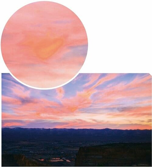 ソニー「BRAVIA 5 XR50 シリーズ(55V型)」の画質比較テスト写真（雲の階調）