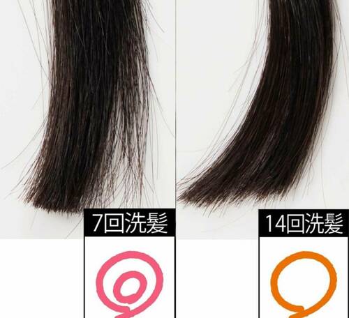 ウエラ「ウエラトーン2+1 クリームタイプ/4B」の洗髪後の色の変化