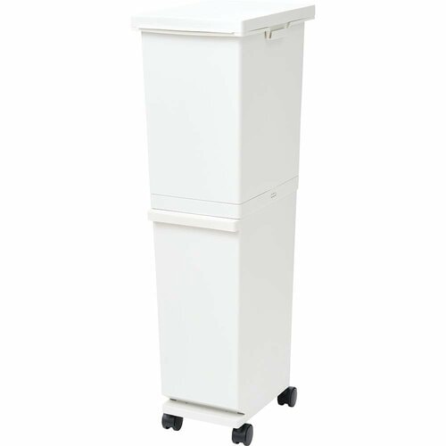 動かしやすい!新輝合成「トンボゴミ箱 36L フタ付き 2段」 イメージ