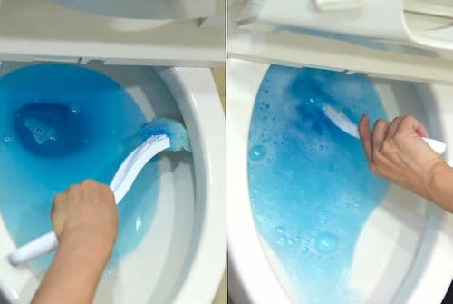 ブラシのくびれ形状がフチ裏にフィットする トイレブラシおすすめ イメージ