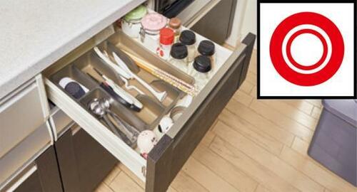 時短動線の収納術2：調味料はコンロ脇を活用 イメージ