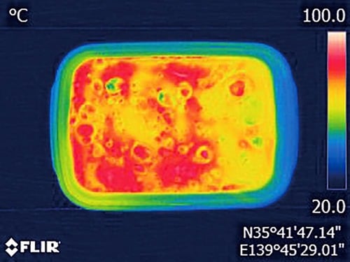 【温めムラ】高温になるが左右差が大きく出る 単機能電子レンジおすすめ イメージ