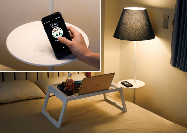 【置くだけ充電】IKEAのテーブル付きライトが1台3役でお得すぎる！