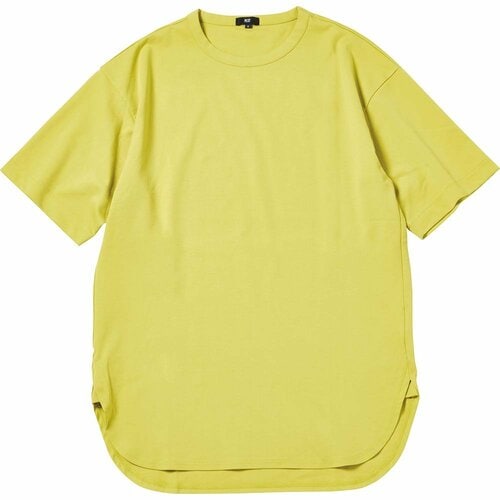 シャツジャケットおすすめ PLST ストレッチコットンブレンド ラウンドテールTシャツ(半袖) イメージ1