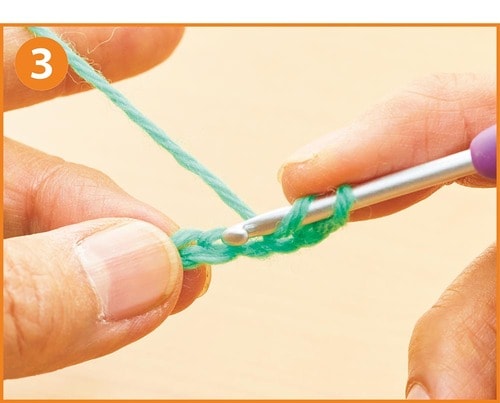 「長編み」の編み方 イメージ3