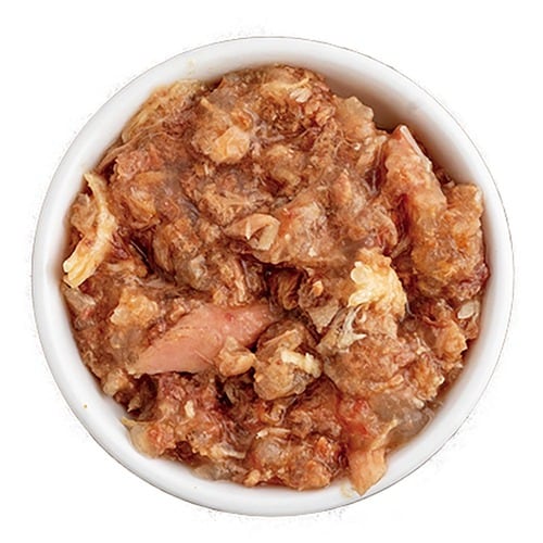 猫用ウェットフードおすすめ リョーショクペットケア プラスラブ やめられんにゃ～！ かつおとまぐろ ささみ入り ゼリー仕立て イメージ2