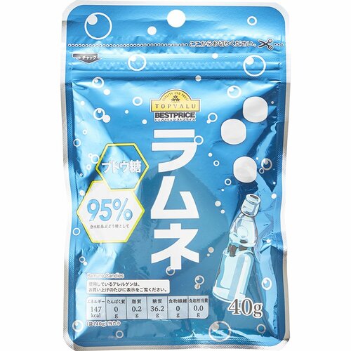 激安でついで買いしやすい「ラムネ ブドウ糖95％」 ラムネ菓子おすすめ イメージ