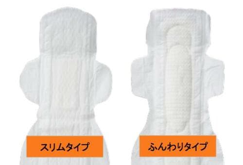 ポイント3：着用感の好みに合わせて、スリムタイプ／ふんわりタイプを選ぼう 生理用ナプキンおすすめ イメージ