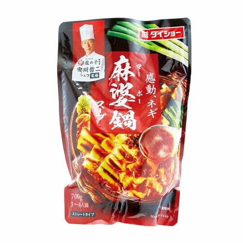 鍋の素おすすめ ダイショー 本格中華シェフ 安川哲二監修 麻婆鍋スープ イメージ1