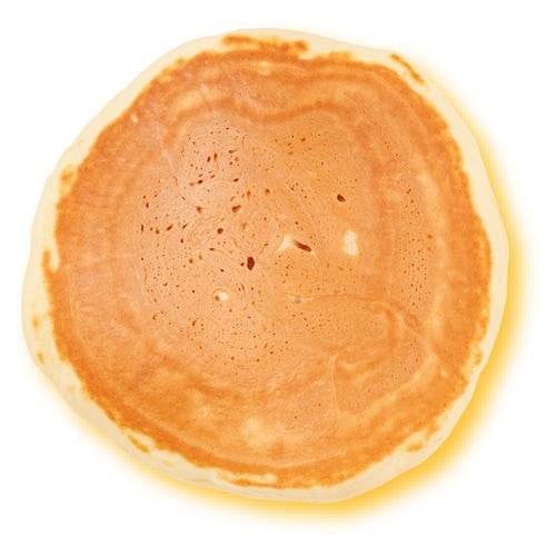 情熱価格「抗菌耐久 ダイヤモンドコート IHフライパン 26cm」で焼いたホットケーキの焼き色